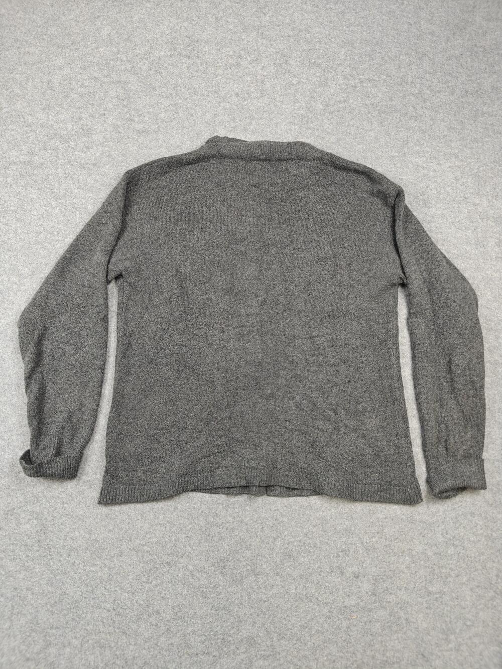 STACCATO Cardigan Womens Large Gray Chunky-Knit Collared Button Pocket - Picture 5 of 8